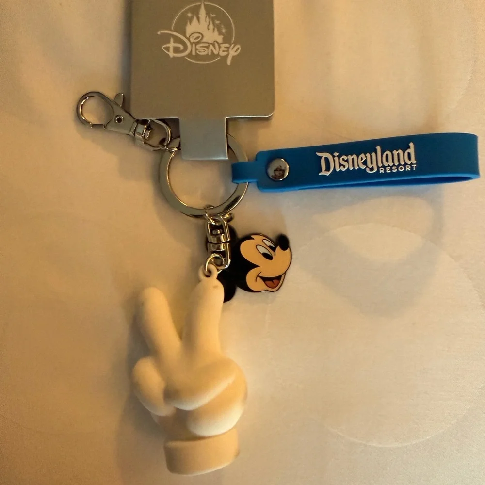 Disneyland Resort White and Blue Keychain